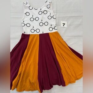 Malia and Kai Harry Potter Kids Dress - White, Maroon, and Gold